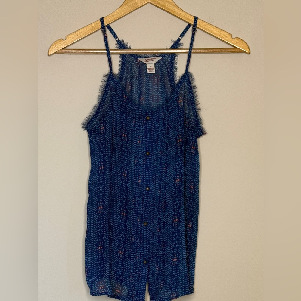 Arizona Jean Company Blue Sheer Camisole Top XS